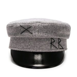 RUSLAN BAGINSKIY Baker Boy Cap Grey Wool Newsboy Conductor Military Captain Hat